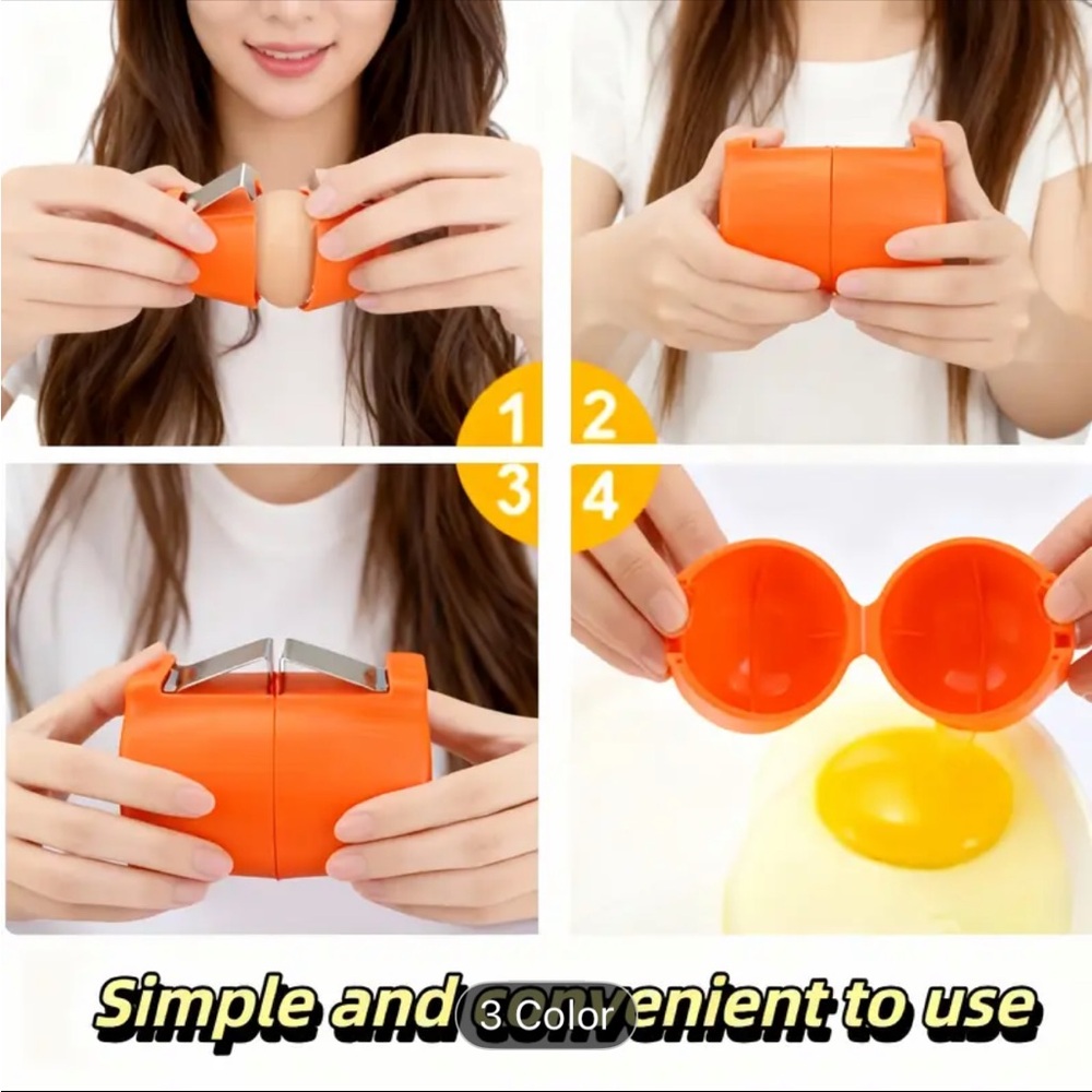 Egg Separator & Shell Peeler – Handheld Yolk Remover Tool - Picture 5 of 10